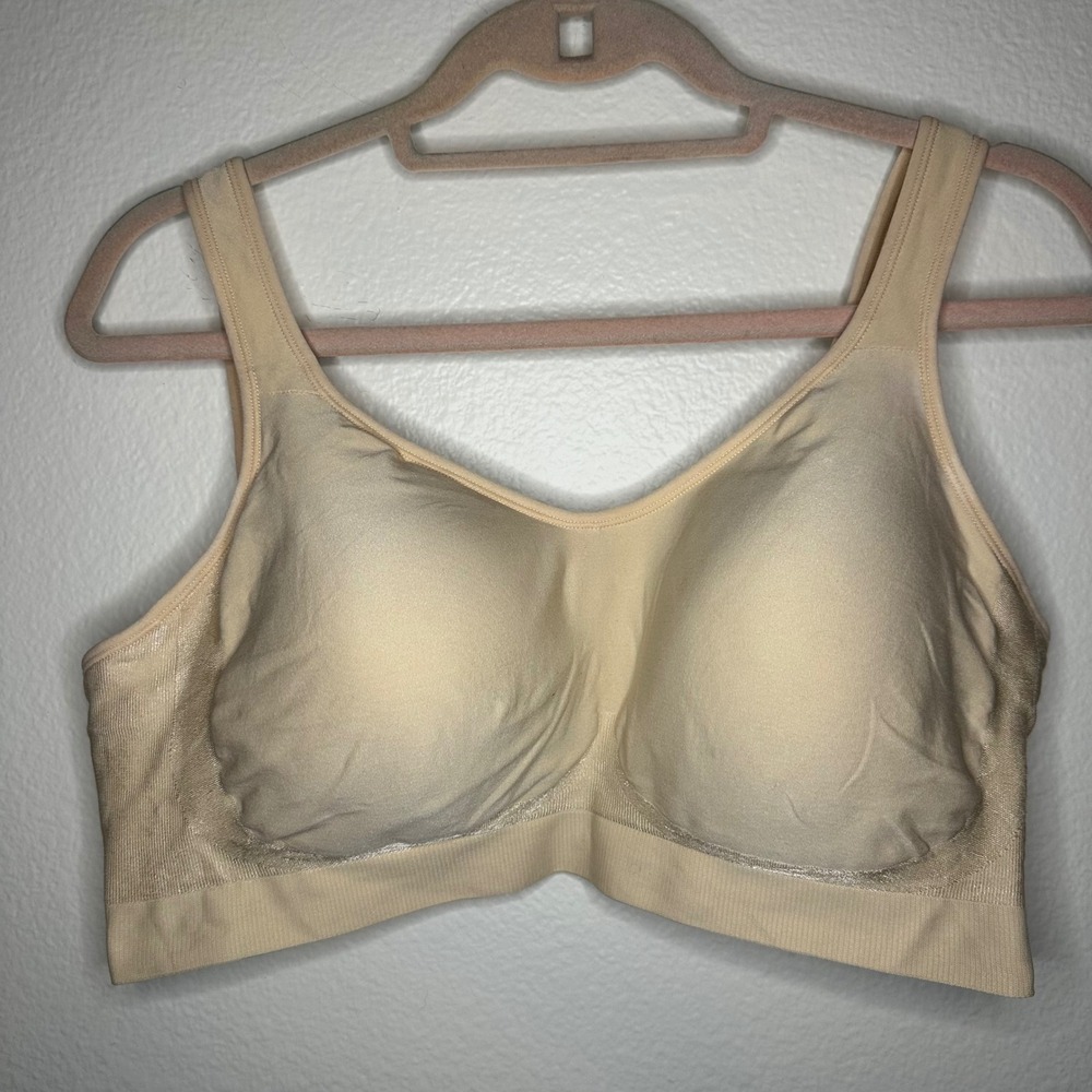 Truekind Daily Comfort Wireless Shaper Bra Beige Nude XXL 10022 Mens Womens